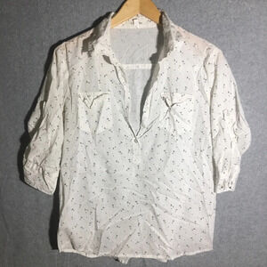 Womens Eden and Olivia Blouse Novelty Print Martini Glasses Girls Brunch Cute